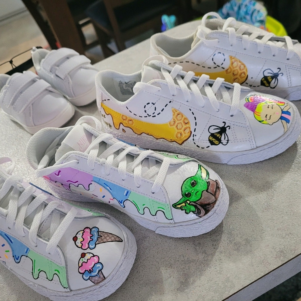 Girl Nike custom shoes